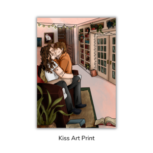 Queried Sick Kiss Art Print